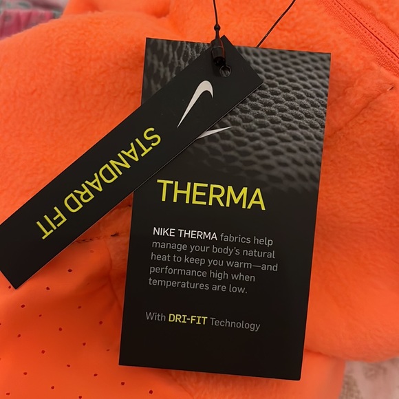 Nike Air Midlayer Women’s Running Top – Bright Mango/Reflective Silver - Picture 10 of 11